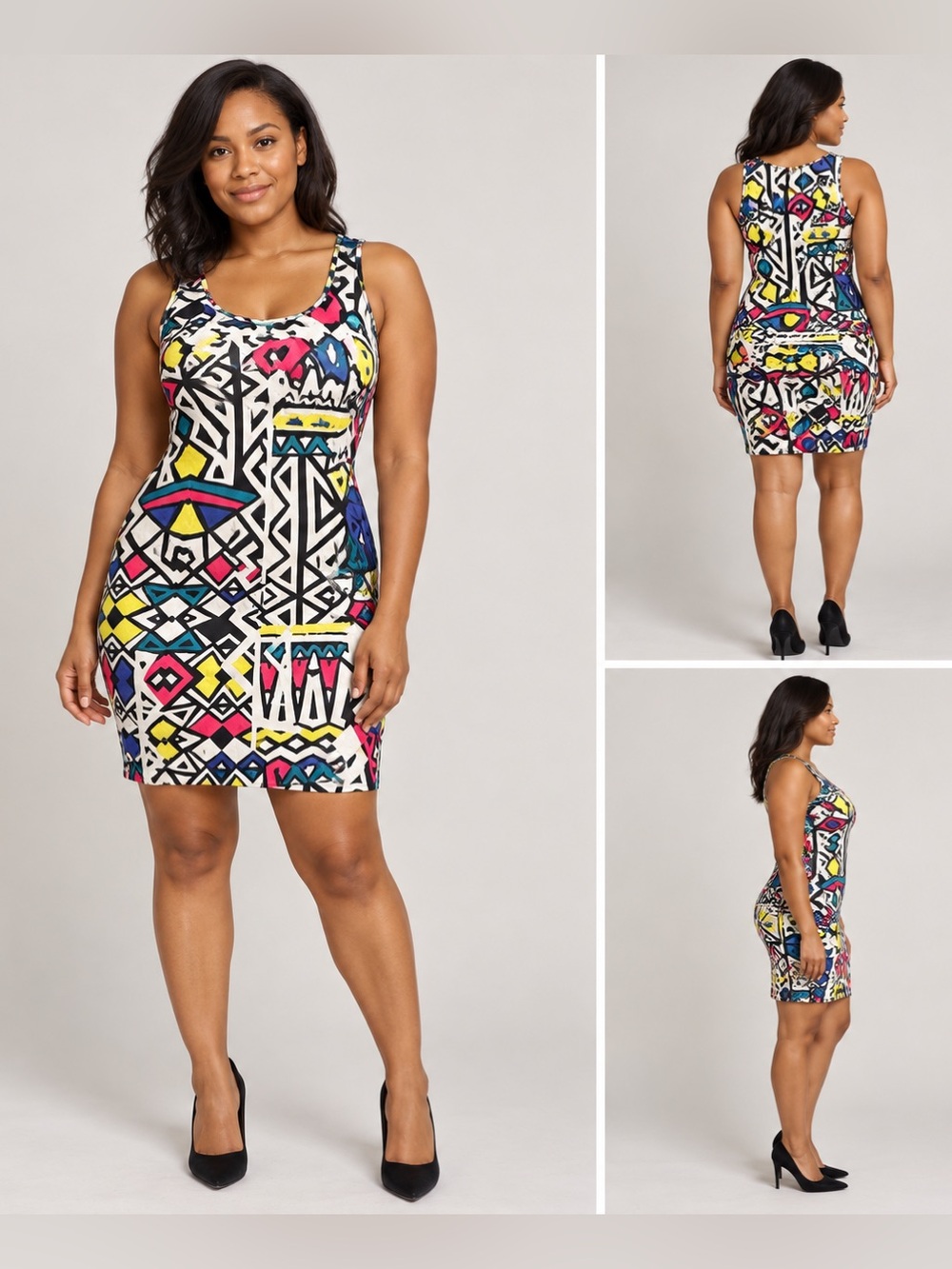 🌈3/$20 forever 21 graphic bodycon dress BNWT